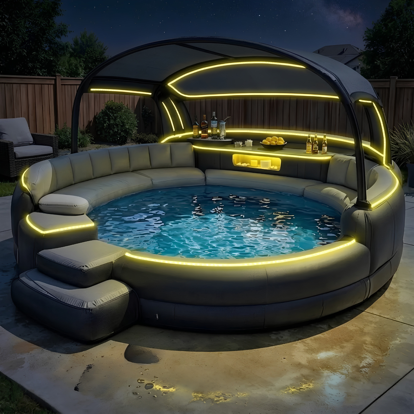 Solara Pool Luxury Canopy Lounge Pool